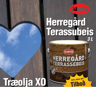 Herregård Terassebeis 3 L  349 Kr. 